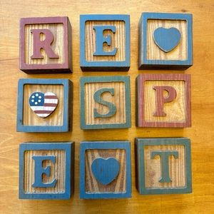 All of These Initial Blocks, rustic, heart